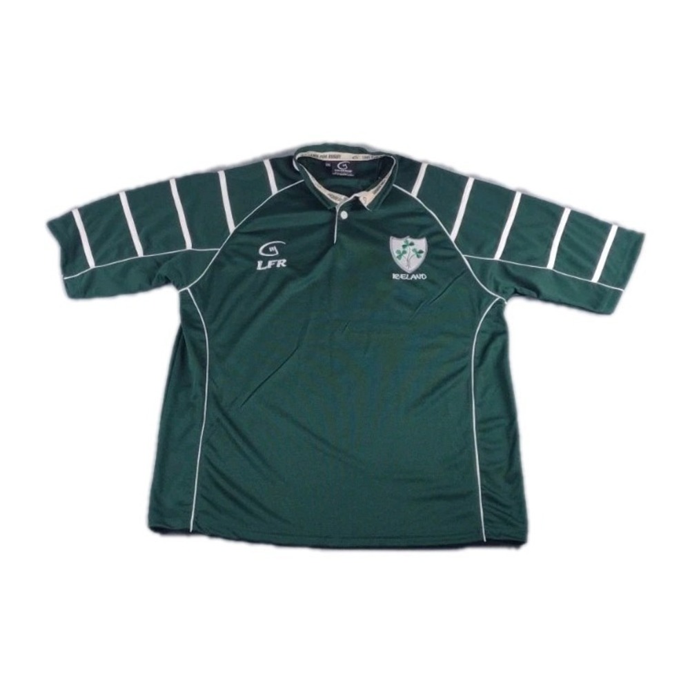Live For Rugby  Ireland Jersey Mens XXL Shamrock Green Short Sleeve Embroidered